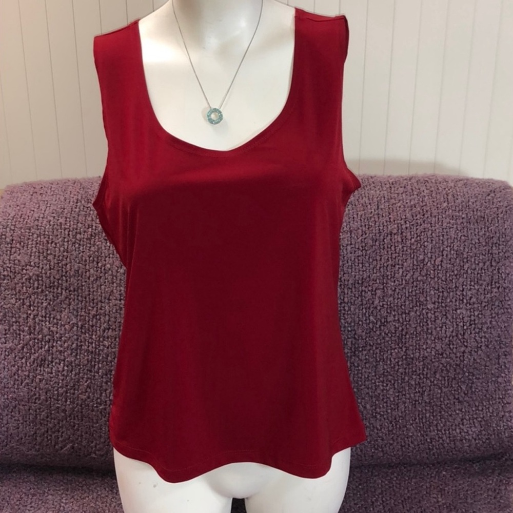 GRACE ELEMENTS Petite Mia Sleeveless Knit Top Clove Red PL New NWT - Picture 3 of 11